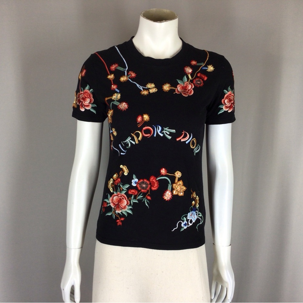 Embroidered J'adore Dior t-shirt